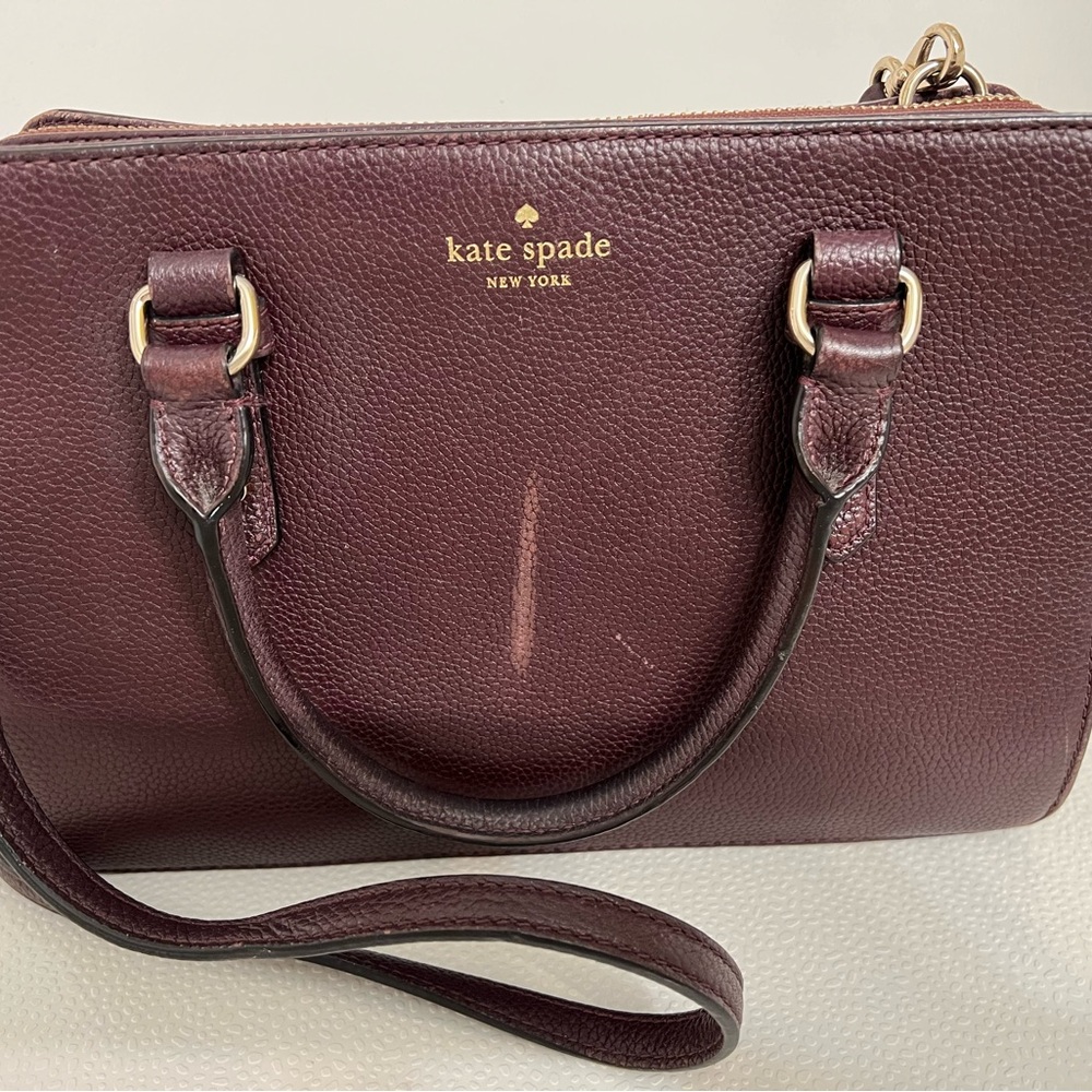 kate spade Rich Plum Leather Satchel